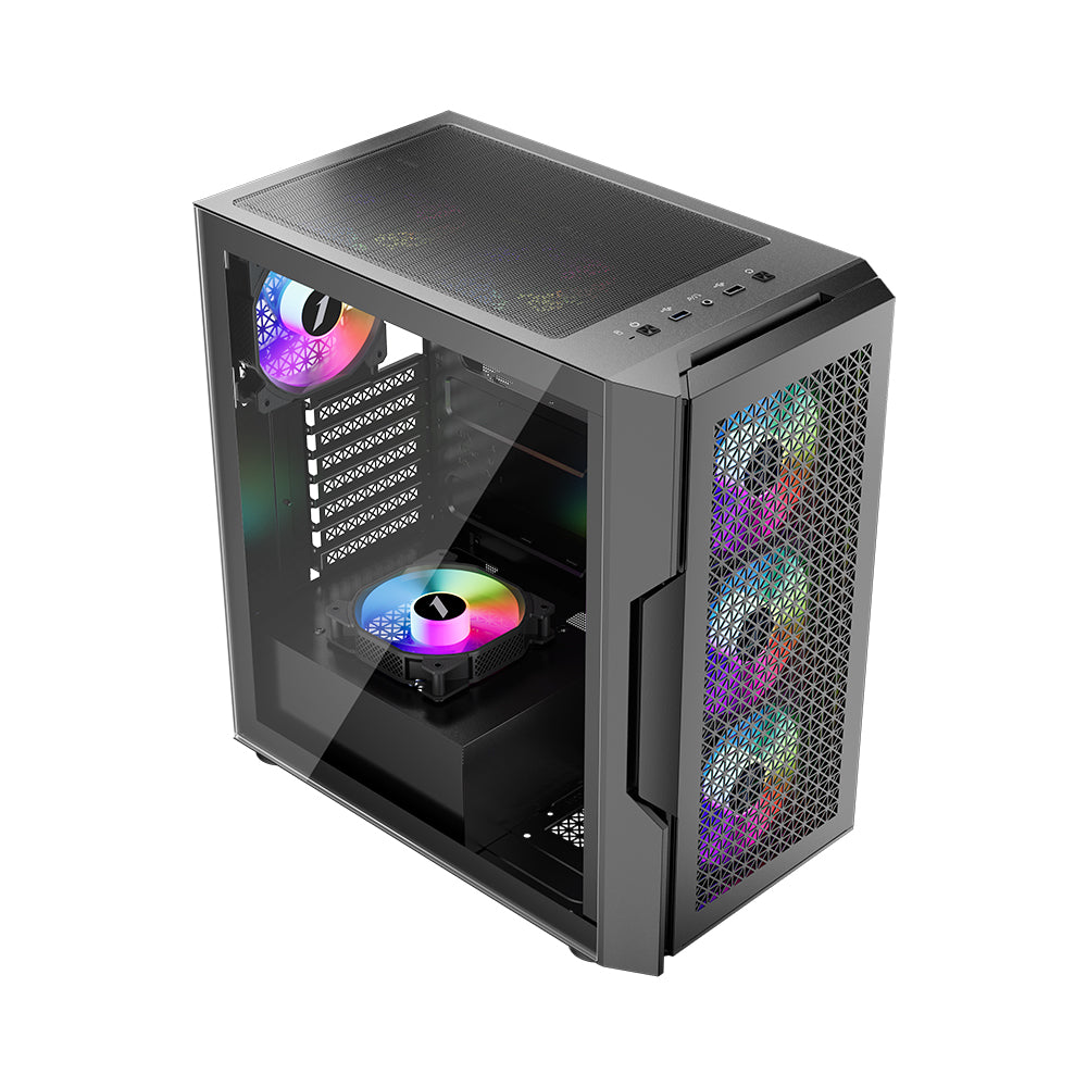 1st player Casing T7 ARGB Mid-Tower ATX Black 4 Pre installed Fan 1st player Casing T7 ARGB Mid-Tower ATX Black 4 Pre installed Fan